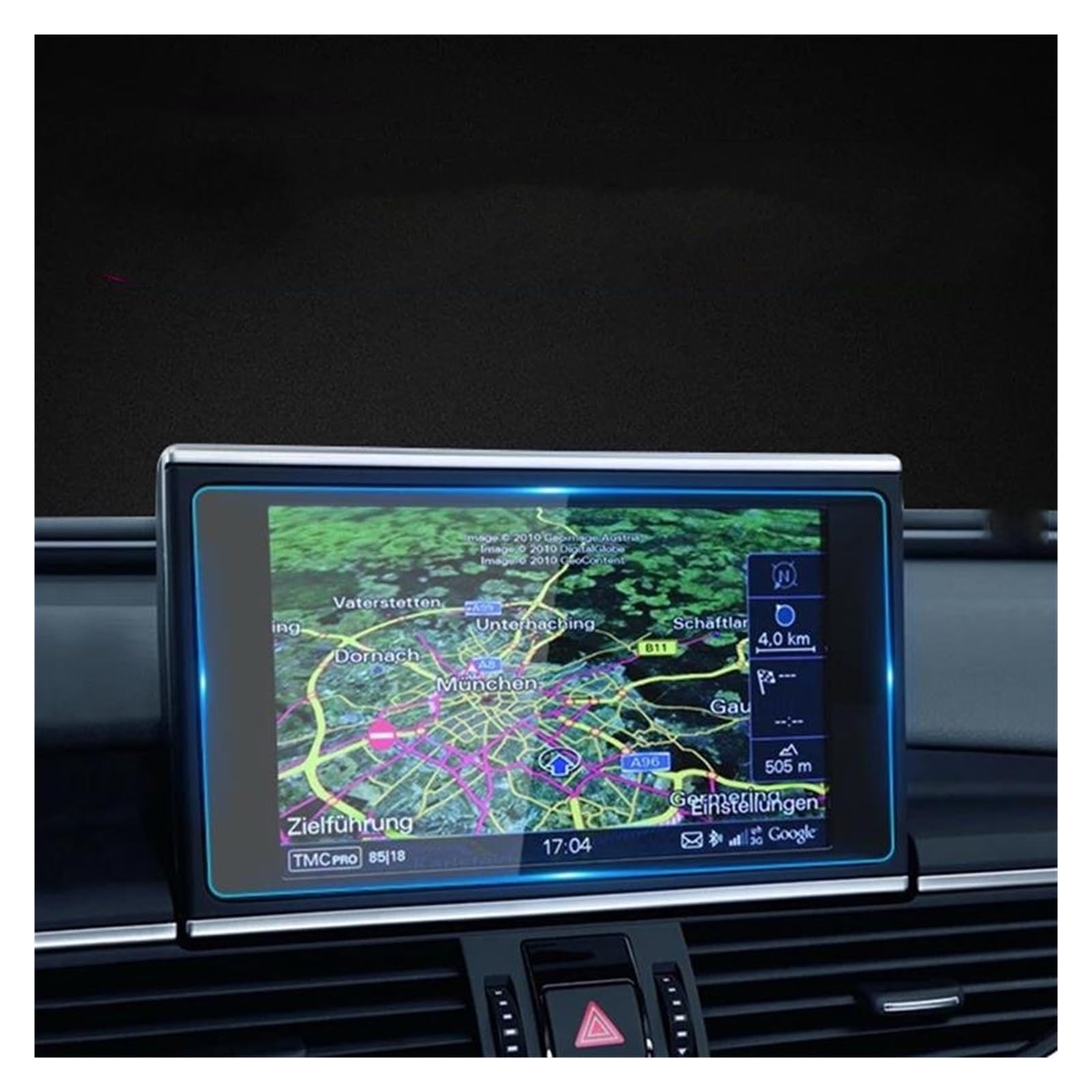 GPS Transparent Displayschutzfolie Für A6 Für A6L 2016-2023 Gehärtetes Glas Auto GPS Navigation Media Touch Screen Schutz Film Auto Innen Zubehör Auto Navigation Schutzfolie(16-18 GPS) von Dogkapm