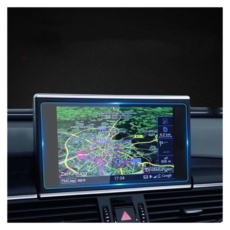 GPS Transparent Displayschutzfolie Für A6 Für A6L 2016-2023 Gehärtetes Glas Auto GPS Navigation Media Touch Screen Schutz Film Auto Innen Zubehör Auto Navigation Schutzfolie(16-18 GPS) von Dogkapm
