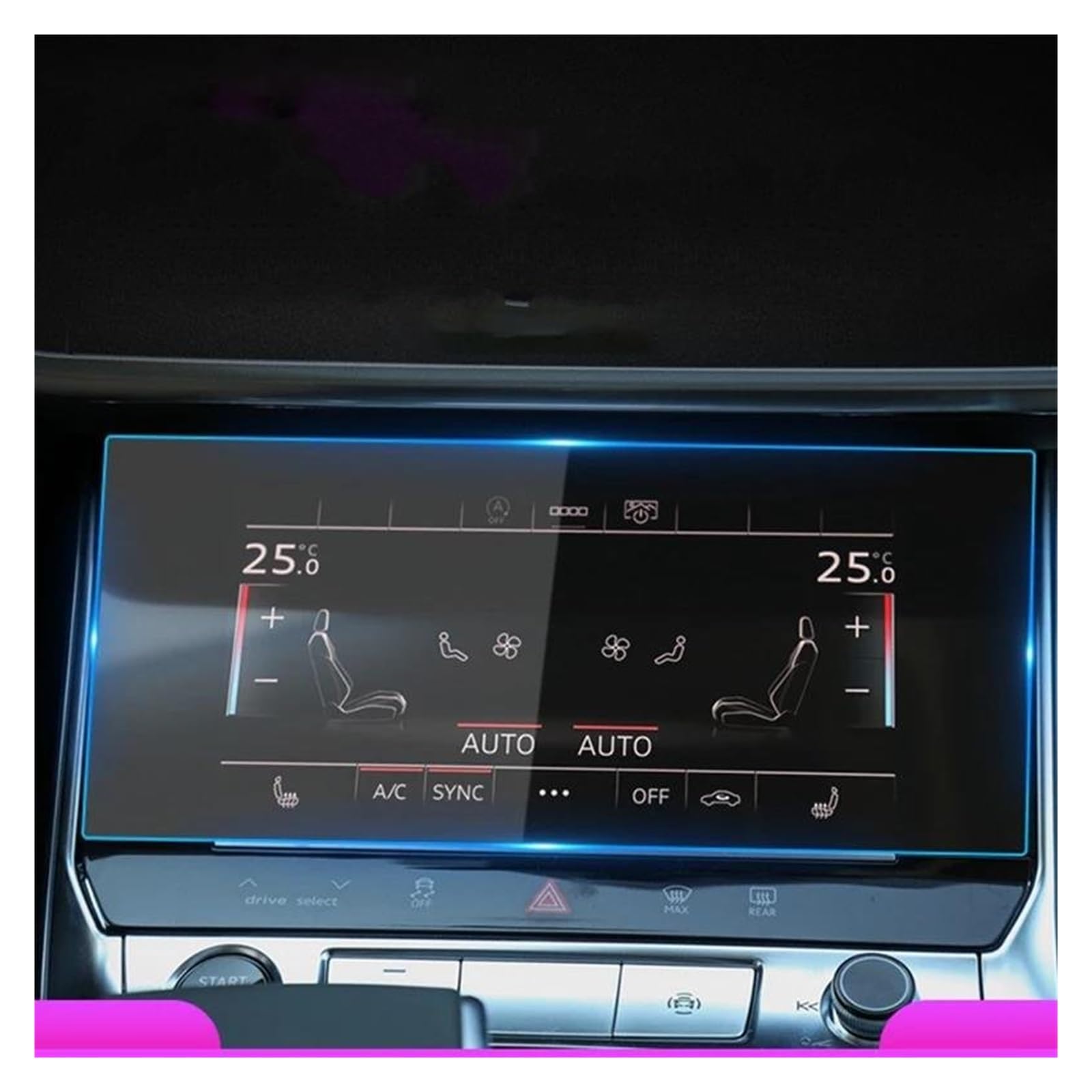 GPS Transparent Displayschutzfolie Für A6 Für A6L 2016-2023 Gehärtetes Glas Auto GPS Navigation Media Touch Screen Schutz Film Auto Innen Zubehör Auto Navigation Schutzfolie(19-23 8.6in) von Dogkapm