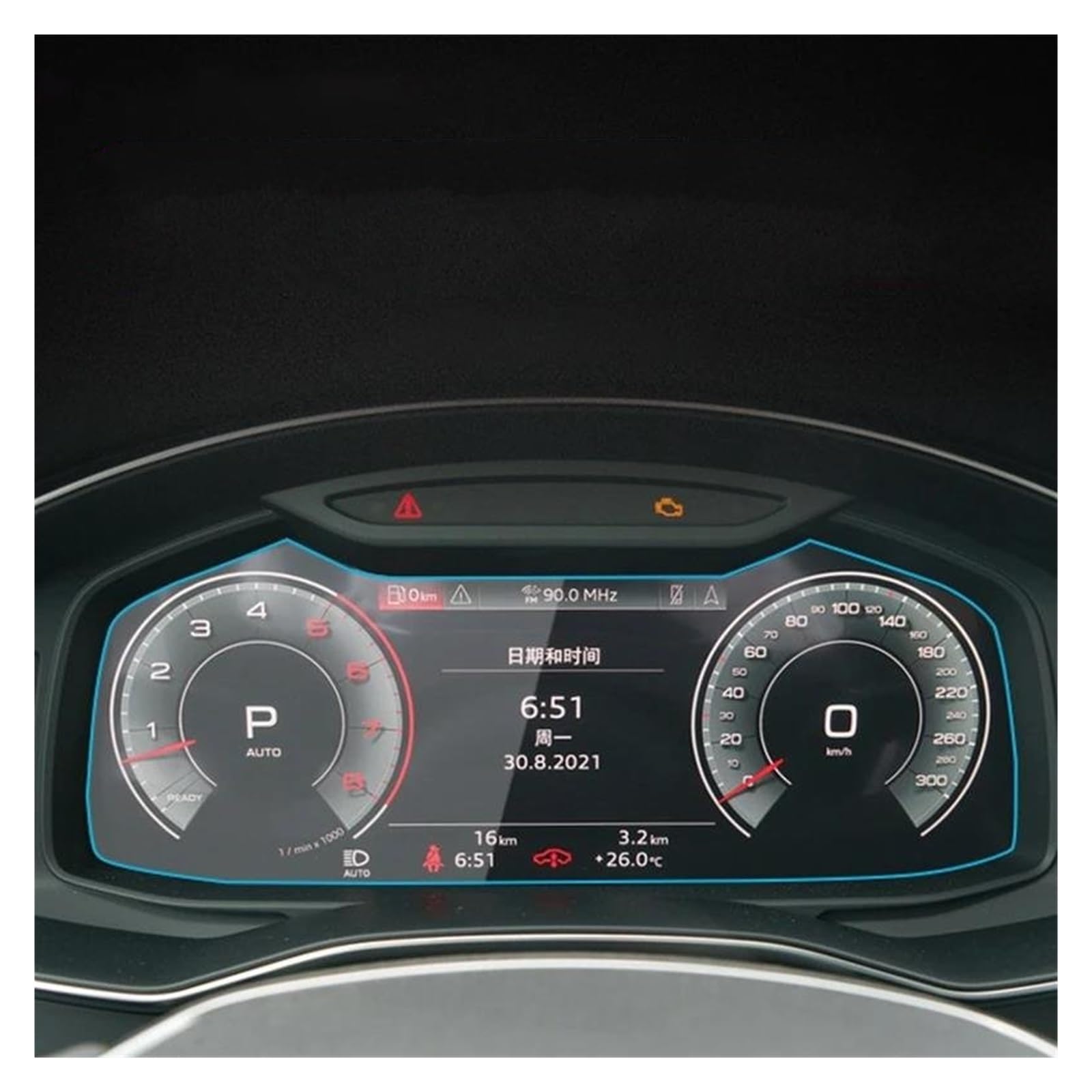 GPS Transparent Displayschutzfolie Für A6 Für A6L 2016-2023 Gehärtetes Glas Auto GPS Navigation Media Touch Screen Schutz Film Auto Innen Zubehör Auto Navigation Schutzfolie(20-22 12.3in) von Dogkapm