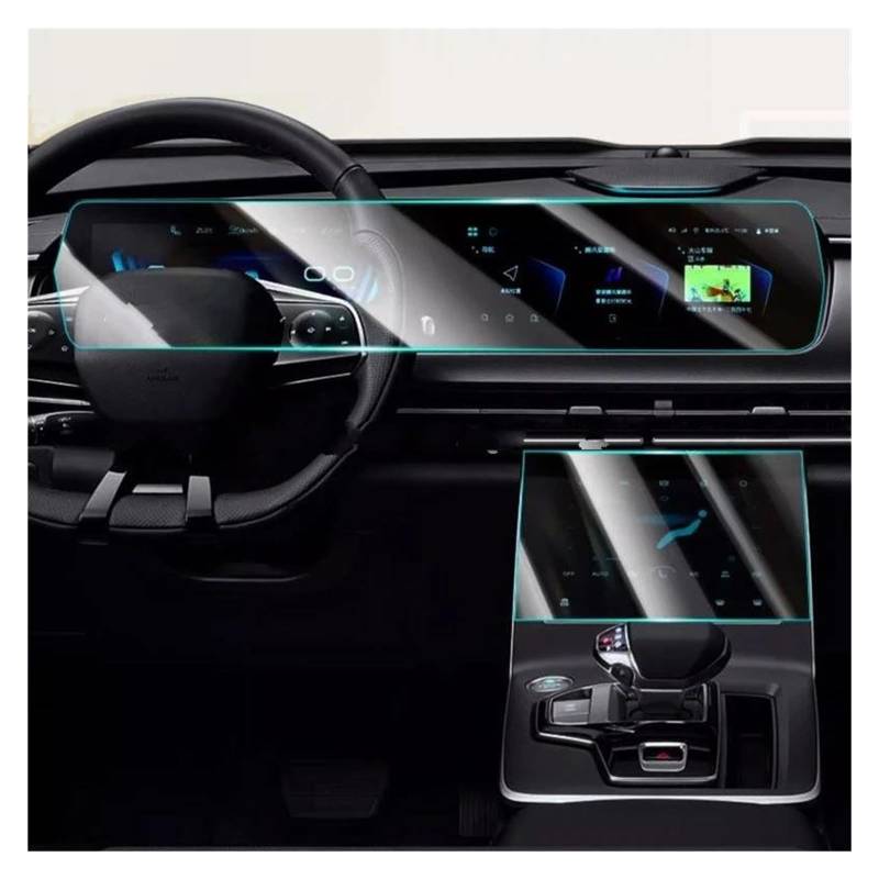 GPS Transparent Displayschutzfolie Für BAIC Für Motor Für BAIC X7 Peking X7 2021-2023 Auto GPS Navigation Und Klimaanlage Anti-Scratch Innen TPU Schutz Film Auto Navigation Schutzfolie von Dogkapm