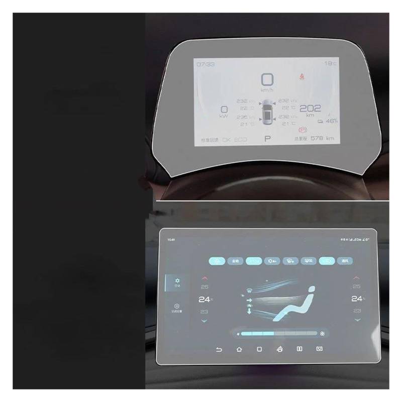 GPS Transparent Displayschutzfolie Für BYD Für Atto 3 Yuan Plus 2022 2023 Auto Interior Center Konsole Transparente TPU Schutz Film Anti-scratc Film Zubehör Auto Navigation Schutzfolie(15.6inch 2pcs) von Dogkapm