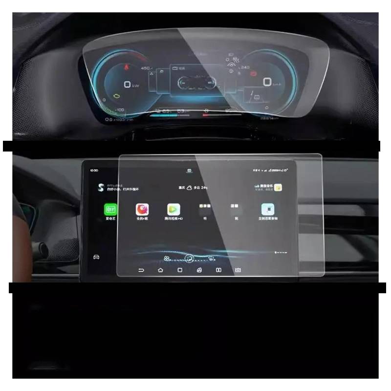 GPS Transparent Displayschutzfolie Für BYD Für TANG EV 2021 2022 2023 12,8 Zoll 15,6 Zoll CarGPS Navigation Instrument Scratch-resistan Gehärtetes Glas Screen Protector Auto Navigation Schutzfolie(12. von Dogkapm