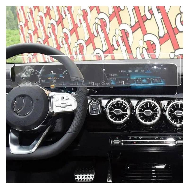 GPS Transparent Displayschutzfolie Für Benz Für CLA B Klasse C118 W247 CLA180/200/220/250 2020 + 10,25 Zoll Auto Navigation Bildschirm Gehärtetem Glas Schutz Film Auto Navigation Schutzfolie von Dogkapm
