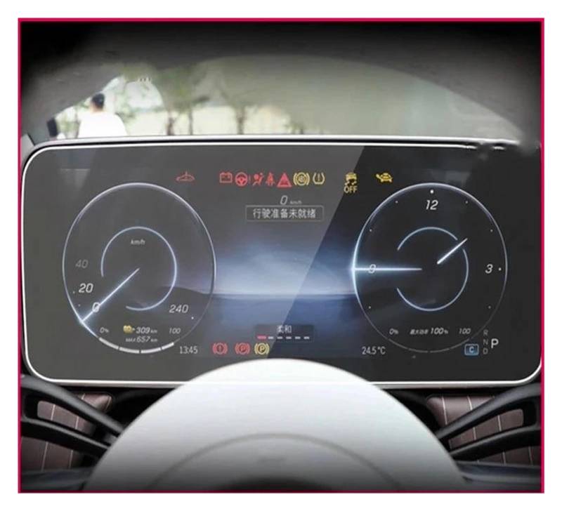 GPS Transparent Displayschutzfolie Für Benz Für EQE 2022 2023 GPS Navigation Gehärtetem Glas Display-schutzfolie Innen Zubehör Auto Screen Protector Auto Navigation Schutzfolie(B) von Dogkapm