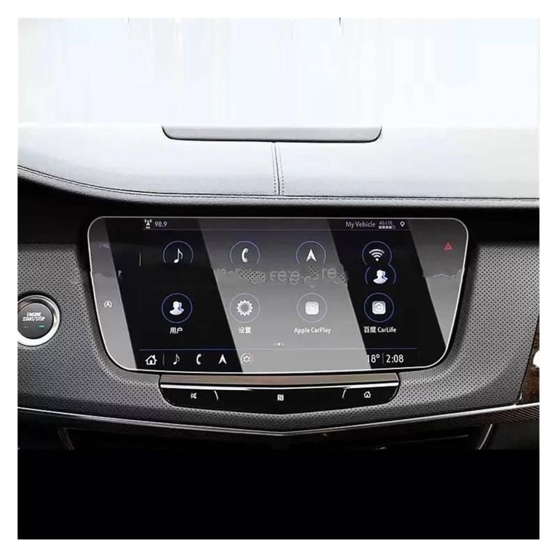 GPS Transparent Displayschutzfolie Für Cadillac Für CT6 2017-2022 10,2 Zoll Autoradio DVDGPS Navigation LCD Bildschirm Aufkleber Gehärtetem Glas Bildschirm Schutz Film Auto Navigation Schutzfolie von Dogkapm