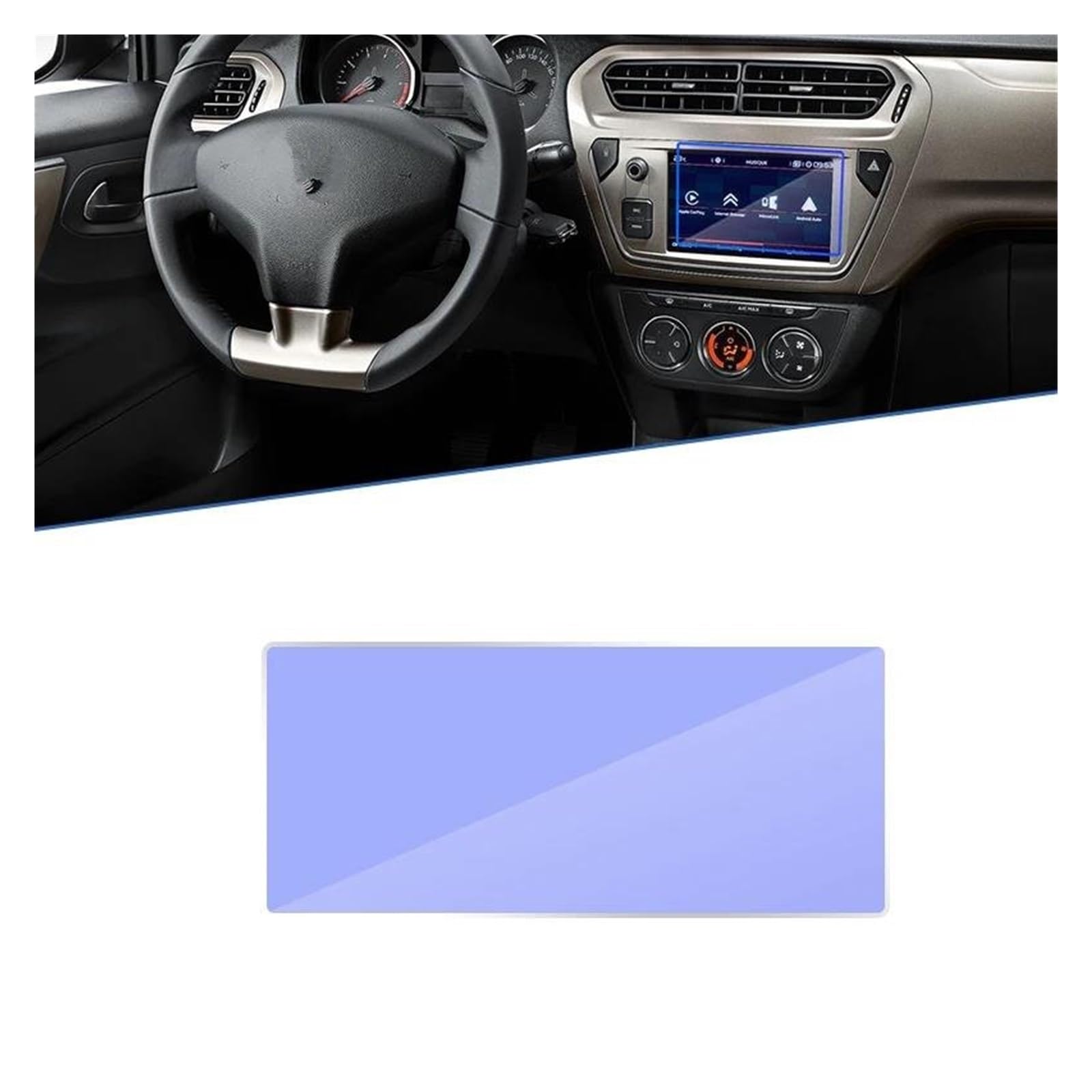 GPS Transparent Displayschutzfolie Für Citroen Für C-Elysee 2017 2018 2019 2020 2021 7 "Auto Navigation GPS Film Touch Full Screen Protector Gehärtetem Glas Zubehör Auto Navigation Schutzfolie von Dogkapm