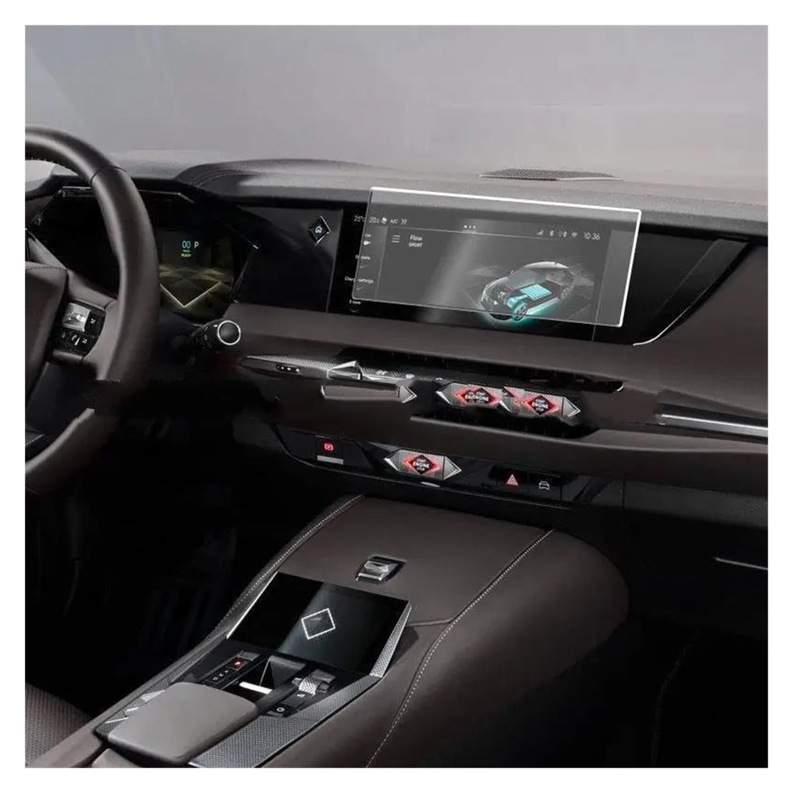 GPS Transparent Displayschutzfolie Für Citroen Für DS4 2021 2022 10,1 Zoll Infotainment Auto Radio GPS Navigation Display Gehärtetem Glas Film Schutz Auto Navigation Schutzfolie von Dogkapm