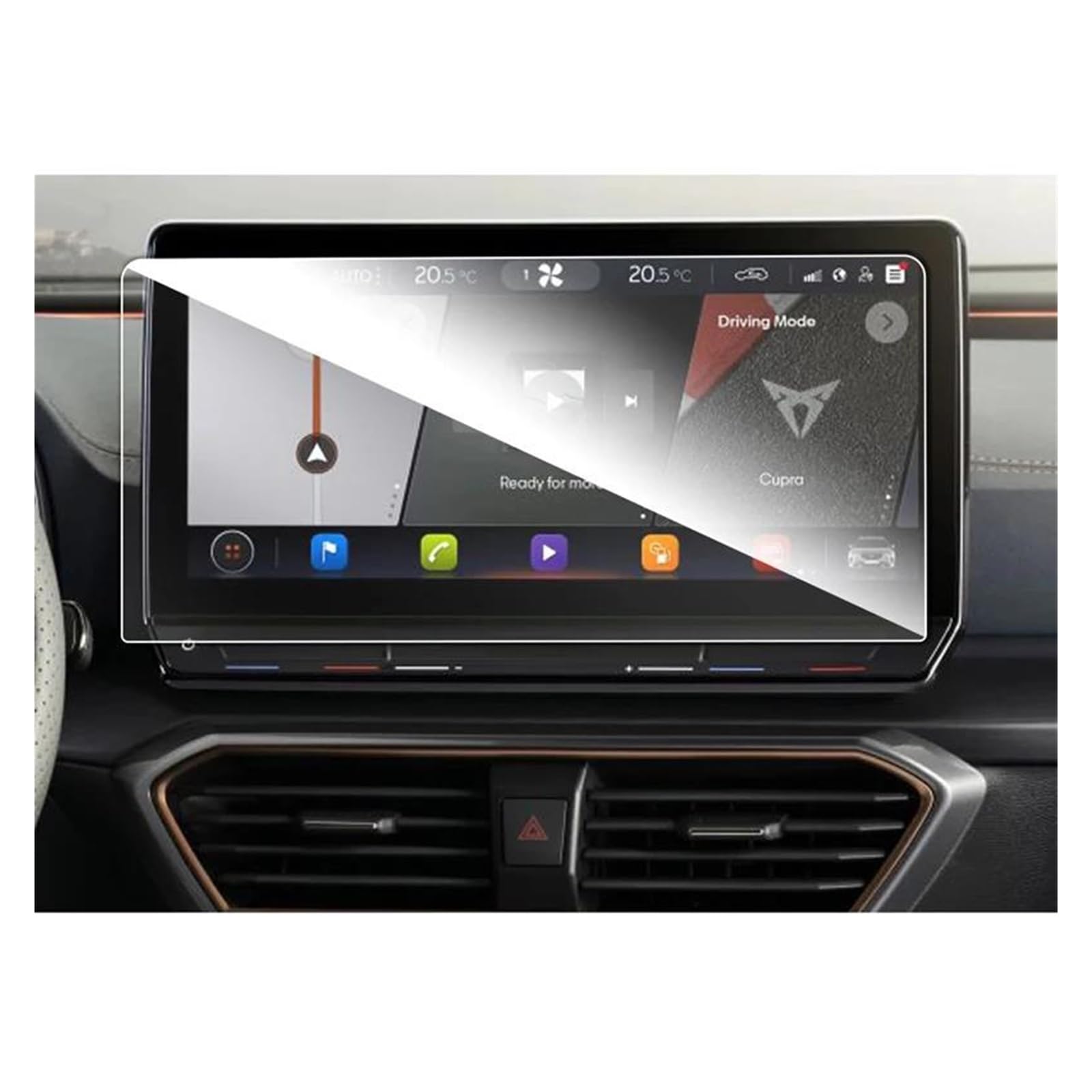 GPS Transparent Displayschutzfolie Für Cupra Für Formentor 2021 12 Zoll Auto Navigation Touch Center Screen Protector Auto Innen Zubehör PET Film 300MM * 147MM Auto Navigation Schutzfolie GPS Transparent Displayschutzfolie Für Cupra Für Formentor 2021 12 Zoll Auto Navigation Touch Center Screen Protector Auto Innen Zubehör PET Film 300MM * 147MM Auto Navigation Schutzfolie von Dogkapm