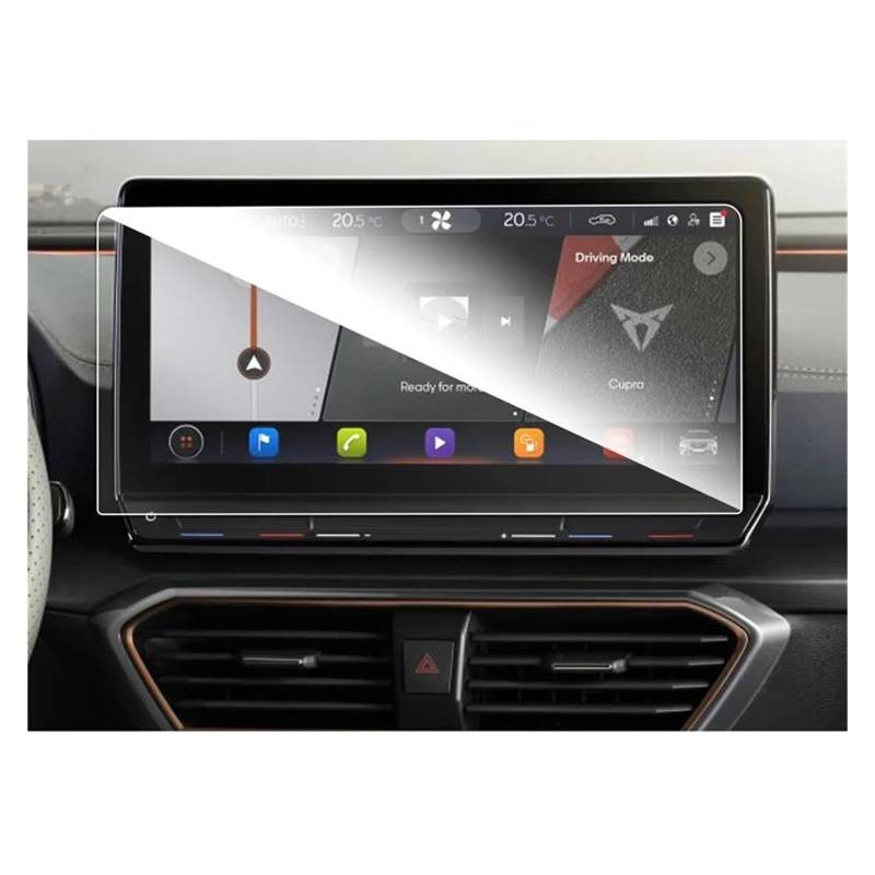 GPS Transparent Displayschutzfolie Für Cupra Für Formentor 2021 12 Zoll Auto Navigation Touch Center Screen Protector Auto Innen Zubehör PET Film 300MM * 147MM Auto Navigation Schutzfolie von Dogkapm