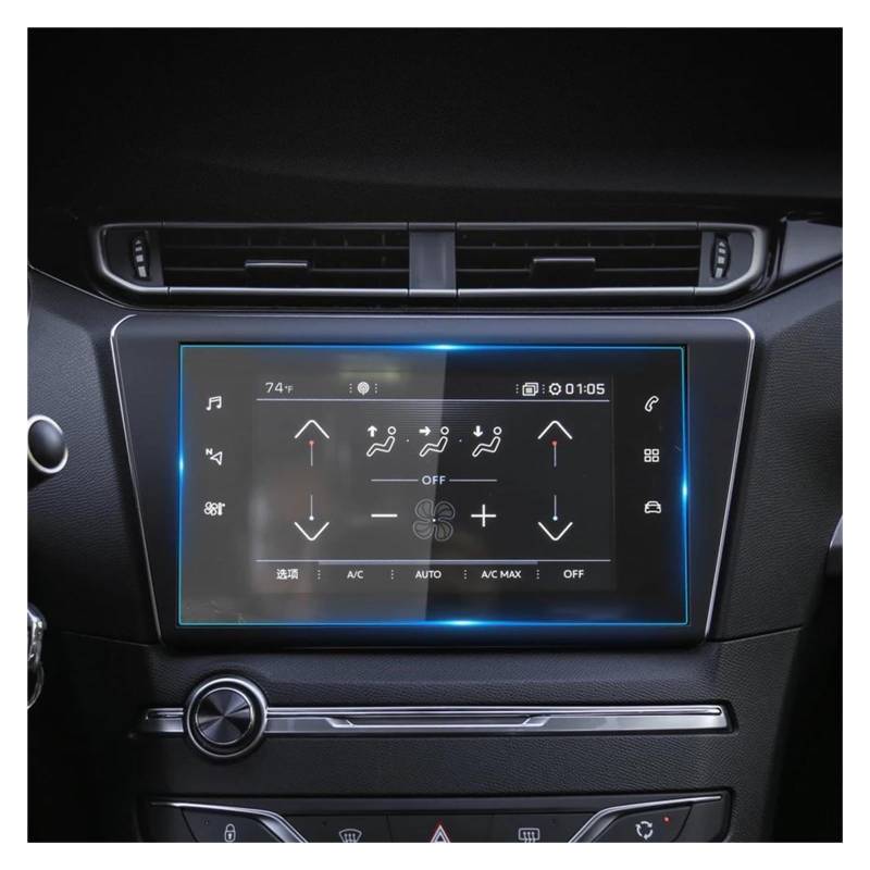 GPS Transparent Displayschutzfolie Für Dongfeng Für Peugeot 408 2017-2020 9,7 Zoll Dashboard Navigation Membran Auto GPS Display Gehärtetes Glas Bildschirm Schutz Film Auto Navigation Schutzfolie von Dogkapm