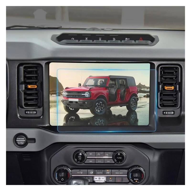GPS Transparent Displayschutzfolie Für Ford Für Bronco Für Raptor Für Everglades Wildtrak 2021 2022 12 Zoll Gehärtetes Glas Schutz Zentrum Touchscreen Screen Protector Auto Navigation Schutzfolie von Dogkapm