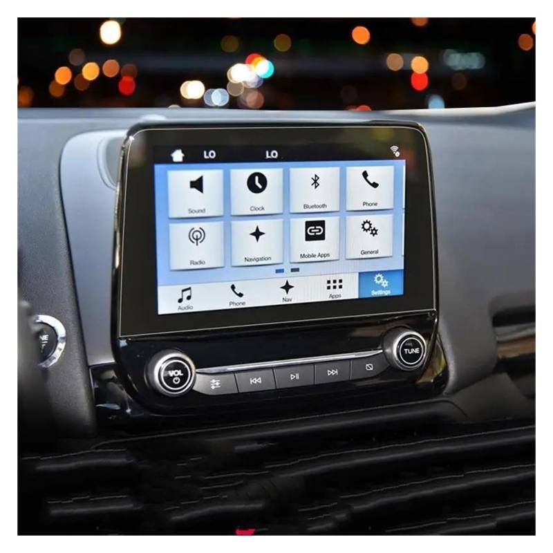 GPS Transparent Displayschutzfolie Für Ford Für Ecosport 2018 2019 2020 8 9 Zoll Gehärtetes Glas Auto Navigation Screen Protector Touch Display Bildschirm Film Anti Scratch Auto Navigation Schutzfolie von Dogkapm