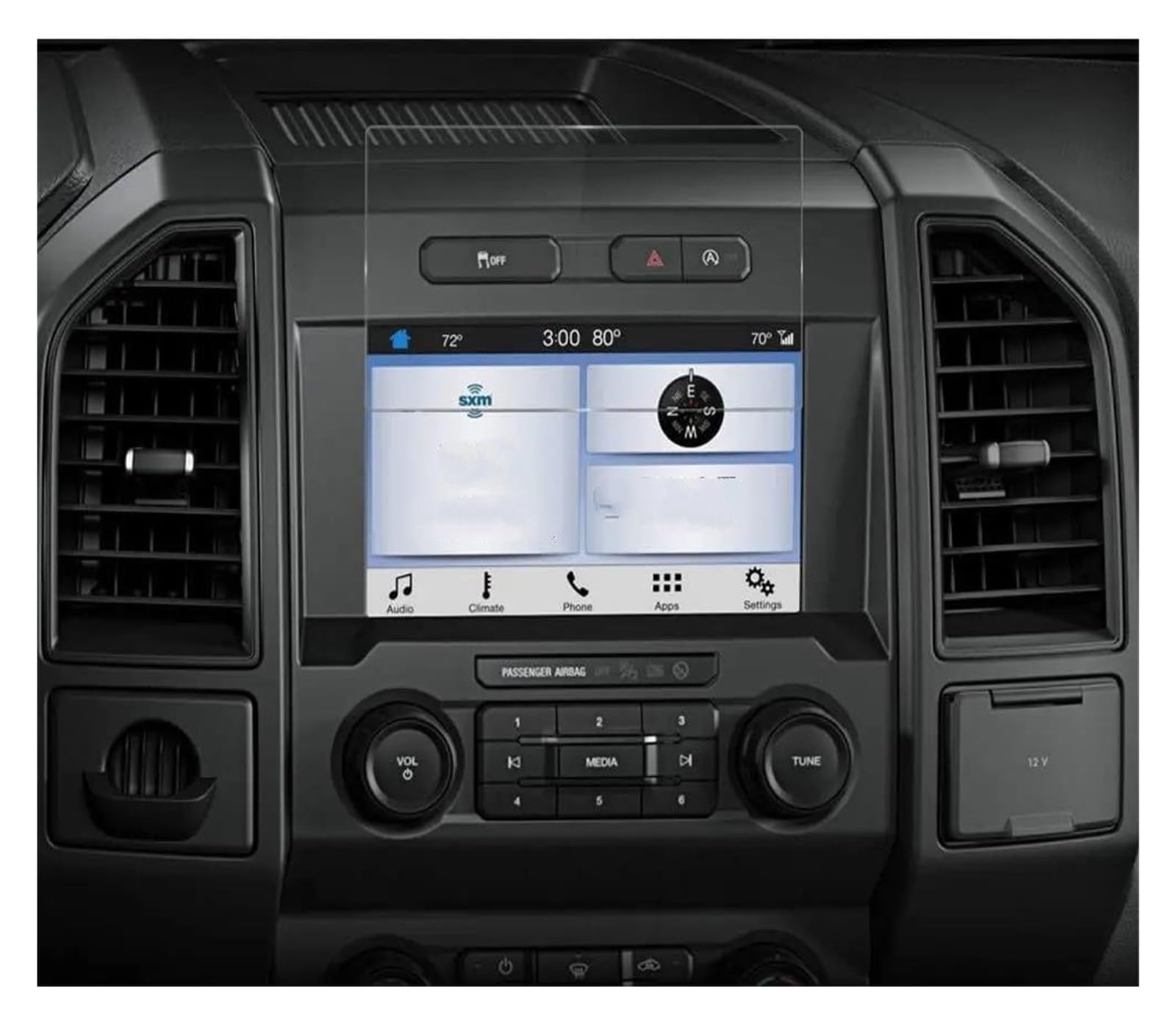 GPS Transparent Displayschutzfolie Für Ford Für F 150 F250 F350 F450 2019 2018 2017 2016 2015 XL XLT Für Raptor F Serie Gehärtetes Glas Film 8 Zoll Auto Screen Protector Auto Navigation Schutzfolie von Dogkapm