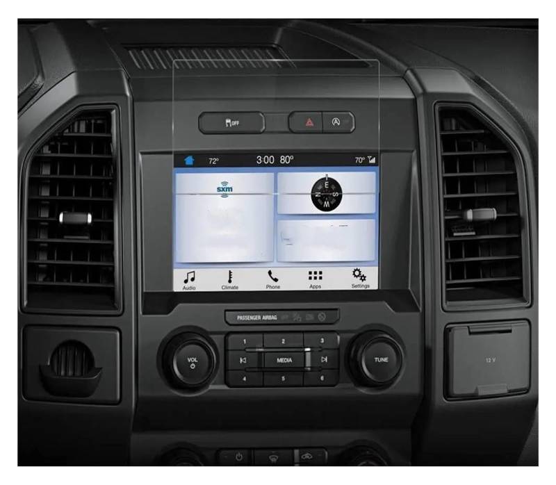GPS Transparent Displayschutzfolie Für Ford Für F 150 F250 F350 F450 2019 2018 2017 2016 2015 XL XLT Für Raptor F Serie Gehärtetes Glas Film 8 Zoll Auto Screen Protector Auto Navigation Schutzfolie von Dogkapm