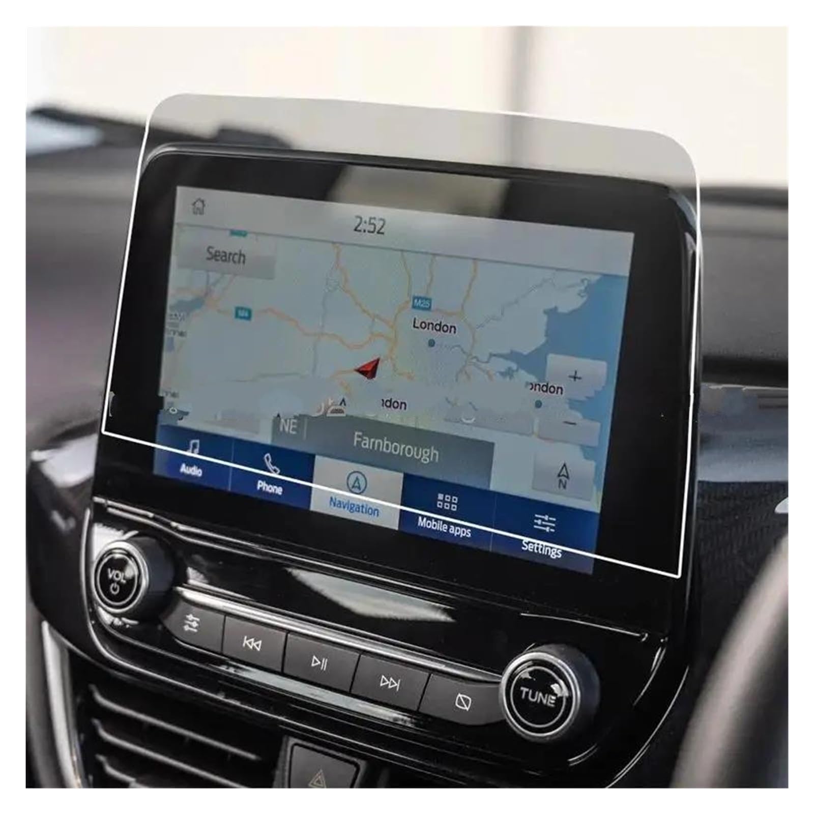 GPS Transparent Displayschutzfolie Für Ford Für Puma 2019 2020 2021 8 Zoll Auto GPS Navigation Bildschirm Anti-Scratch Gehärtete Film Aufkleber Schutz Auto Navigation Schutzfolie von Dogkapm