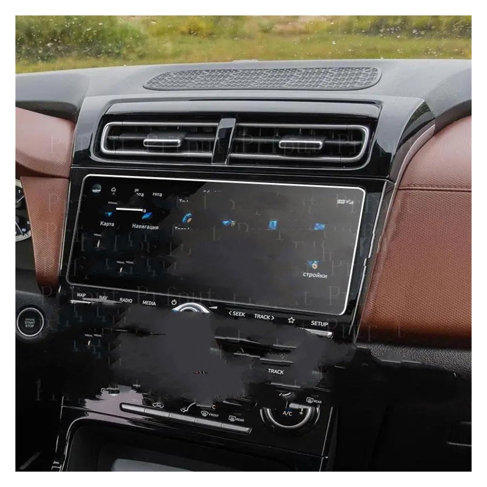 GPS Transparent Displayschutzfolie Für Hyundai Für Creta 2021 2022 Auto Infotainment GPS Radio Navigation Innen Screen Protector Gehärtetem Glas Schutz Film Auto Navigation Schutzfolie(10.25 inch) von Dogkapm