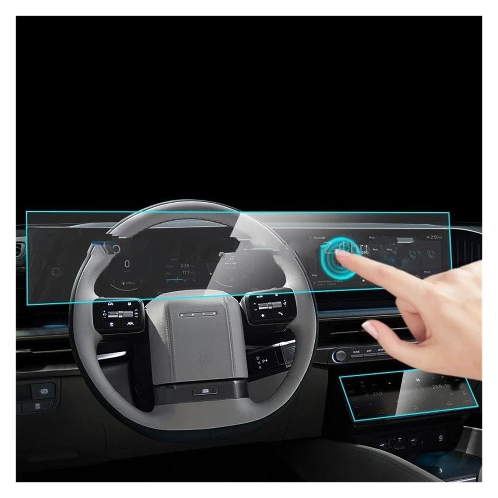 GPS Transparent Displayschutzfolie Für Hyundai Für Grandeur 2023 2024 Auto Radio GPS Navigation Klimaanlage Innen Anti-Scratch PET Screen Protector Film Auto Navigation Schutzfolie GPS Transparent Displayschutzfolie Für Hyundai Für Grandeur 2023 2024 Auto Radio GPS Navigation Klimaanlage Innen Anti-Scratch PET Screen Protector Film Auto Navigation Schutzfolie von Dogkapm