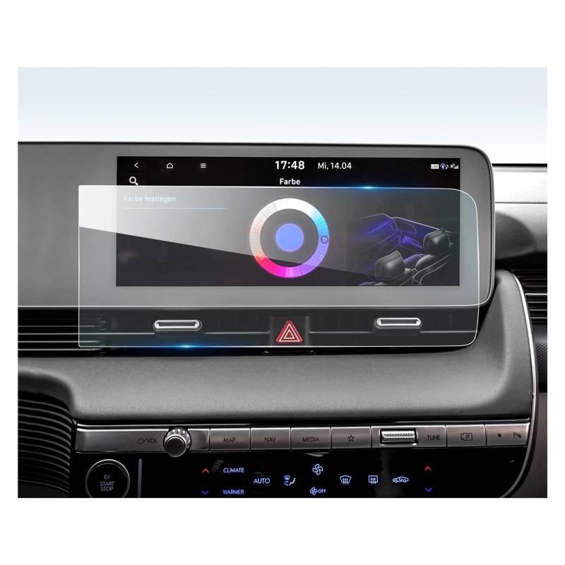 GPS Transparent Displayschutzfolie Für Hyundai Für Ioniq 5 2021 2022 2023 2024 12-Zoll Auto Multimedia Radio Display Screen Protector Auto Innen Zubehör Auto Navigation Schutzfolie(Left Hand Drive) von Dogkapm
