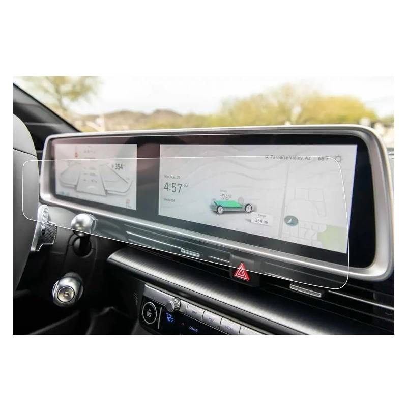 GPS Transparent Displayschutzfolie Für Hyundai Für Ioniq 6 2023 Auto LCD Instrument Multimedia Radio Display Auto Innen Zubehör Nano Screen Protector Auto Navigation Schutzfolie von Dogkapm