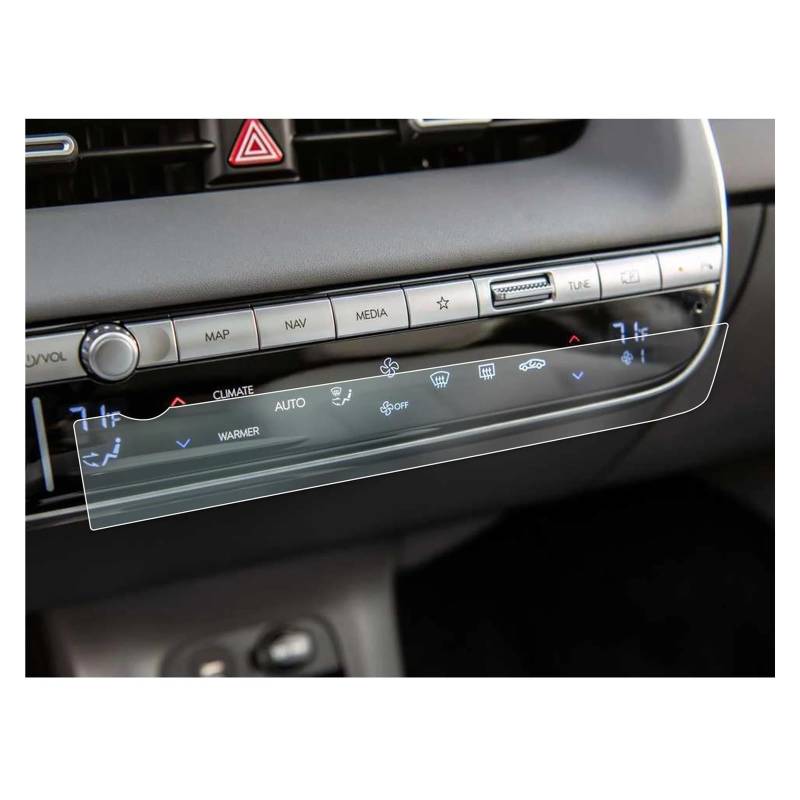 GPS Transparent Displayschutzfolie Für Hyundai Für Ioniq 6 2023 Klimaanlage Display Auto Innen Zubehör Auto Nano Screen Protector Auto Navigation Schutzfolie von Dogkapm