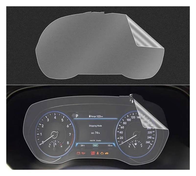 GPS Transparent Displayschutzfolie Für Hyundai Für Palisade 2020 2021 12,3 Zoll Auto Dashboard LCD Instrument Display Schutz TPU Film Screen Protector Auto Navigation Schutzfolie von Dogkapm