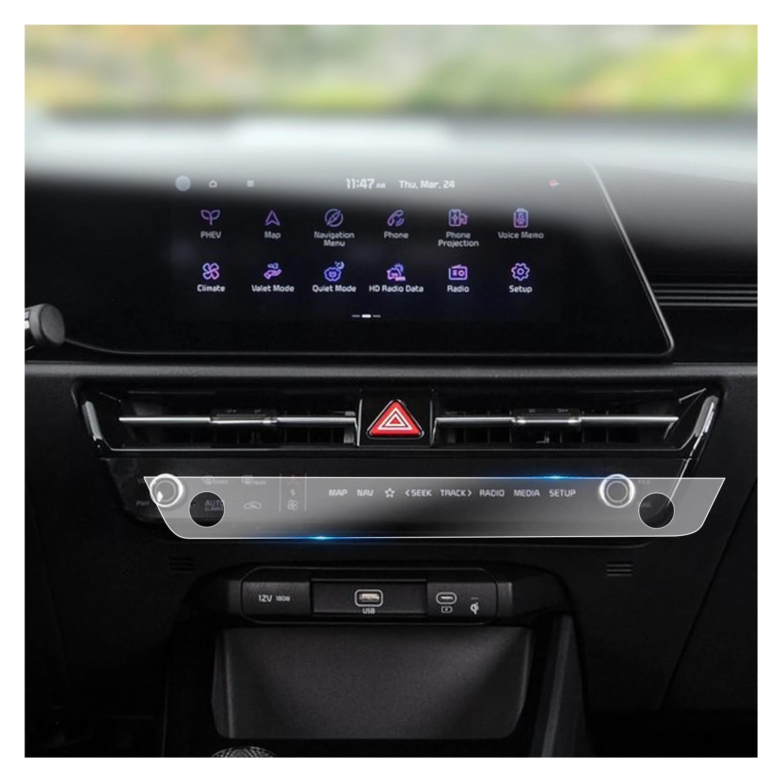 GPS Transparent Displayschutzfolie Für Kia Für NIRO SG2 2022 2023 2024 Klimaanlage Display Auto Innen Zubehör AR Nano Screen Protector Auto Nano Screen Protector Auto Navigation Schutzfolie GPS Transparent Displayschutzfolie Für Kia Für NIRO SG2 2022 2023 2024 Klimaanlage Display Auto Innen Zubehör AR Nano Screen Protector Auto Nano Screen Protector Auto Navigation Schutzfolie von Dogkapm