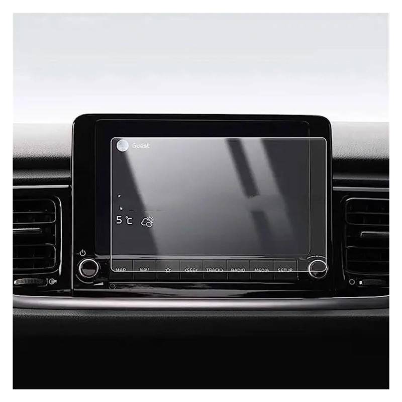 GPS Transparent Displayschutzfolie Für Kia Für Rio 2021 2022 2023 8 Zoll Auto Radio GPS Navigation Anti-Scratch Zubehör Gehärtetem Glas Bildschirm Schutz Film Auto Navigation Schutzfolie von Dogkapm