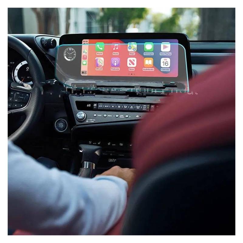 GPS Transparent Displayschutzfolie Für LEXUS Für ES200 ES260 ES300 ES 2021 2022 Auto Radio GPS Navigation Innen Zubehör Gehärtetem Glas Screen Protector Film Auto Navigation Schutzfolie(For 12.3 inch) von Dogkapm