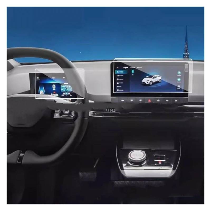 GPS Transparent Displayschutzfolie Für MG 4X Range 2024 10,25 Zoll Auto Navigation Instrument Flugzeug Anti-Scratch Zubehör Gehärtetem Glas Screen Protector Film Auto Navigation Schutzfolie von Dogkapm