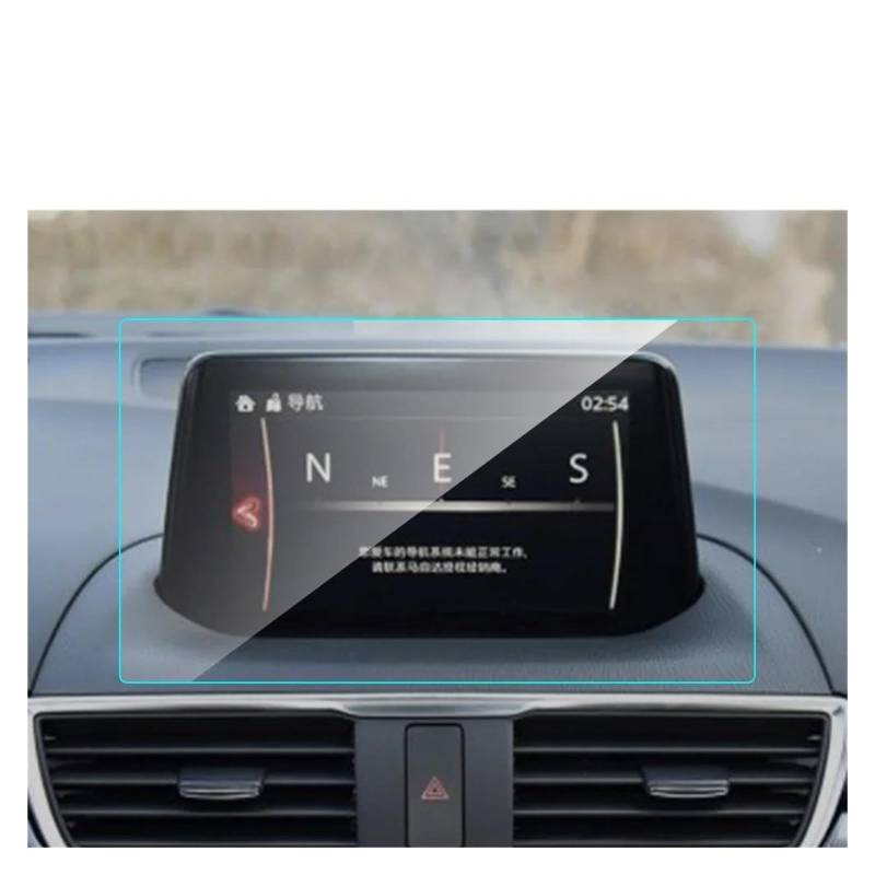 GPS Transparent Displayschutzfolie Für Mazda 3 Axela 2017 2018 Auto GPS Navigation Gehärtetem Glas Screen Protector Stahl Portective LCD Touch Screen Auto Navigation Schutzfolie von Dogkapm