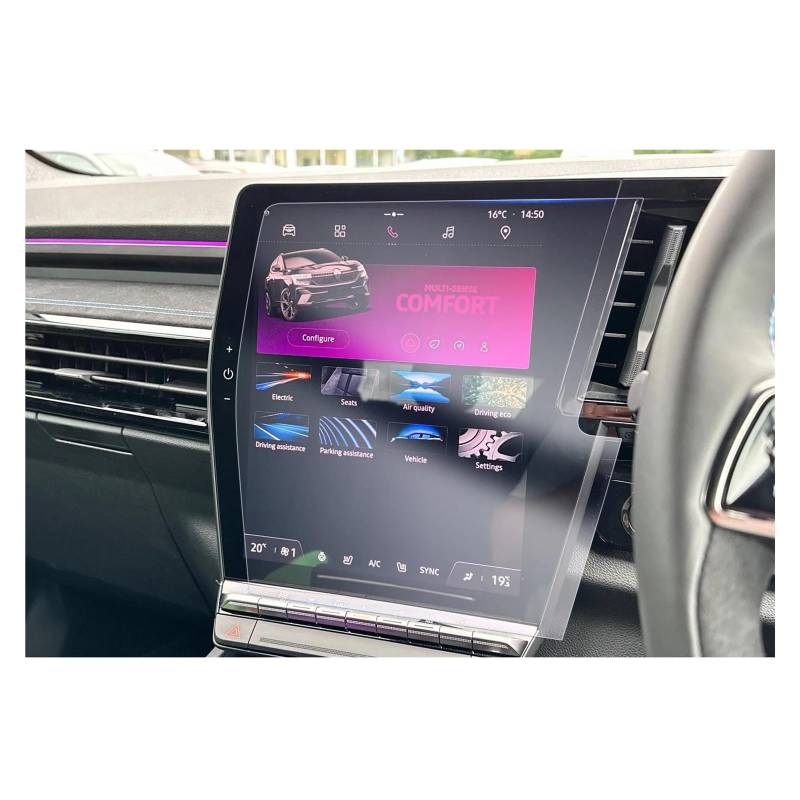 GPS Transparent Displayschutzfolie Für Megane Für E-Tech/Austral 2022 2023 2024 Auto Navigation Instrument Display Auto Innen Zubehör Nano Screen Protector Auto Navigation Schutzfolie(Right Hand Dri von Dogkapm