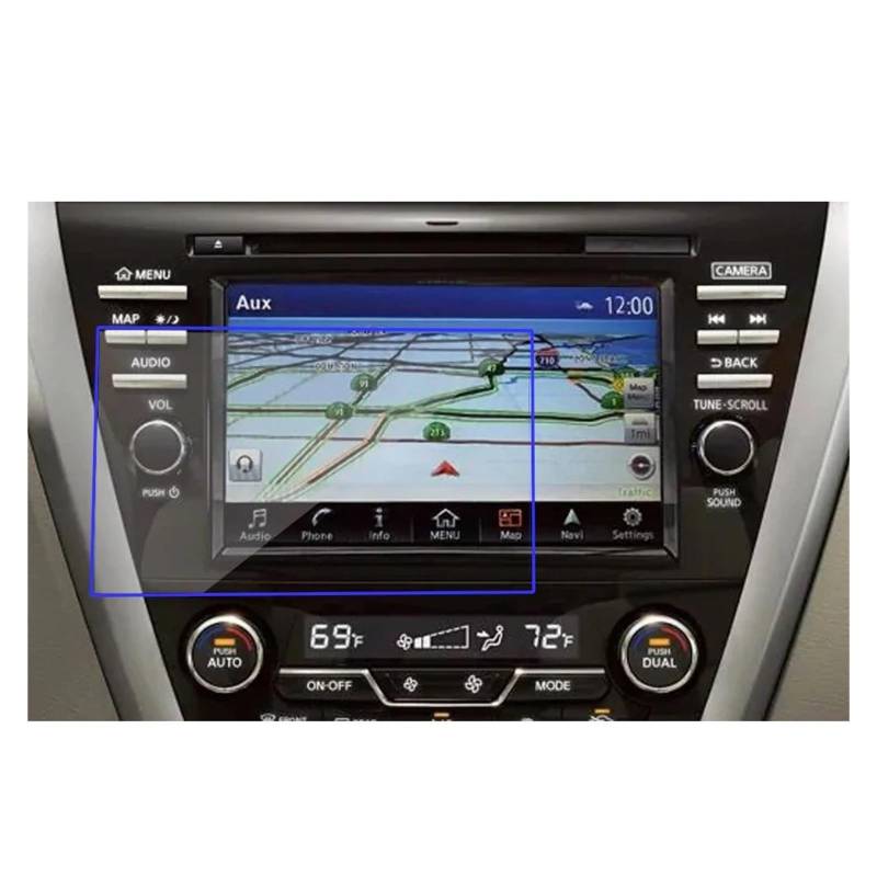 GPS Transparent Displayschutzfolie Für Nissan Für Murano 2017 2018 2019 8 Zoll Auto GPS Navigation Bildschirm Gehärtetem Stahl Schutz Film Auto Styling Auto Navigation Schutzfolie von Dogkapm