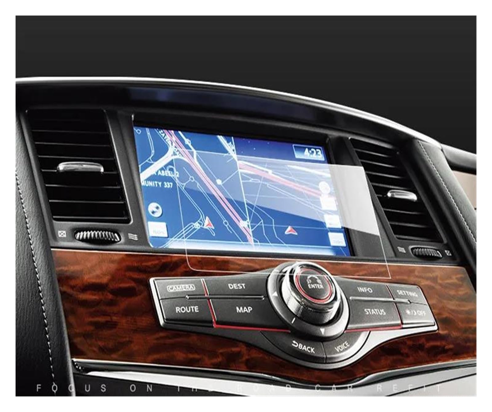 GPS Transparent Displayschutzfolie Für Nissan Für Patrol Für Y62 Für Armada 2016 2017 2018 Auto Styling Navigation Gehärtetem Glas Screen Protector Stahl Portective Auto Navigation Schutzfolie von Dogkapm