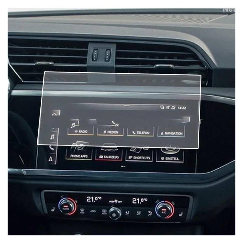 GPS Transparent Displayschutzfolie Für Q3 Sportback 2021 2022 10,1 Zoll Auto GPS Navigation Panel LCD Bildschirm Anti-Scratch Gehärtetes Glas Screen Protector Auto Navigation Schutzfolie von Dogkapm