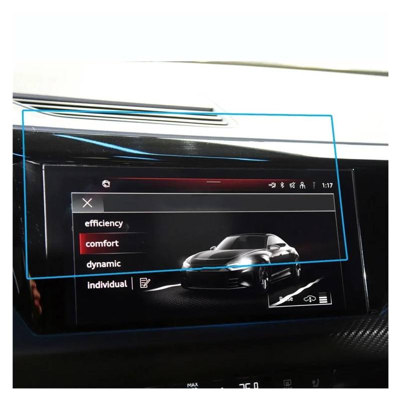 GPS Transparent Displayschutzfolie Für RS E-tron GT 2022 2023 Auto GPS Navigation Dashboard LCD Bildschirm Gehärtetes Glas Schutz Film Auto Innen Zubehör Auto Navigation Schutzfolie(GPS) von Dogkapm