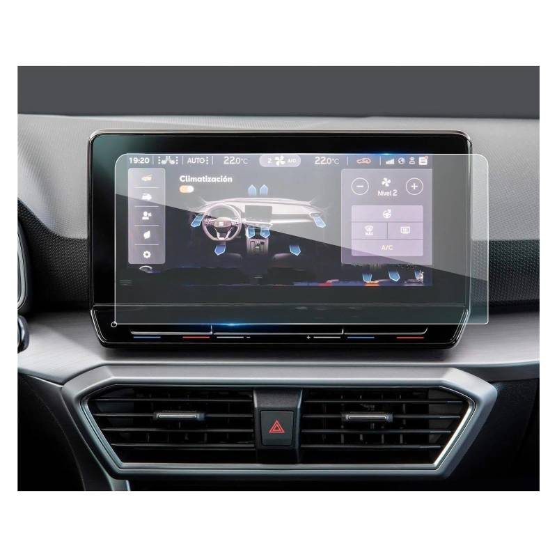 GPS Transparent Displayschutzfolie Für Sitz Für Leon MK4 2020 Auto 10 Zoll Auto GPS Navigation Anti-srfatch Zubehör Gehärtetem Glas Screen Protector Film Auto Navigation Schutzfolie von Dogkapm