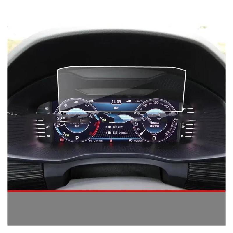 GPS Transparent Displayschutzfolie Für Skoda Für Columbus Für Octavia/kodiaq/Superb/Karoq/Kamiq 10,25 Zoll Auto LCD Instrument Display 2019 Screen Protector Gehärtetem Glas Auto Navigation Schutzfolie von Dogkapm