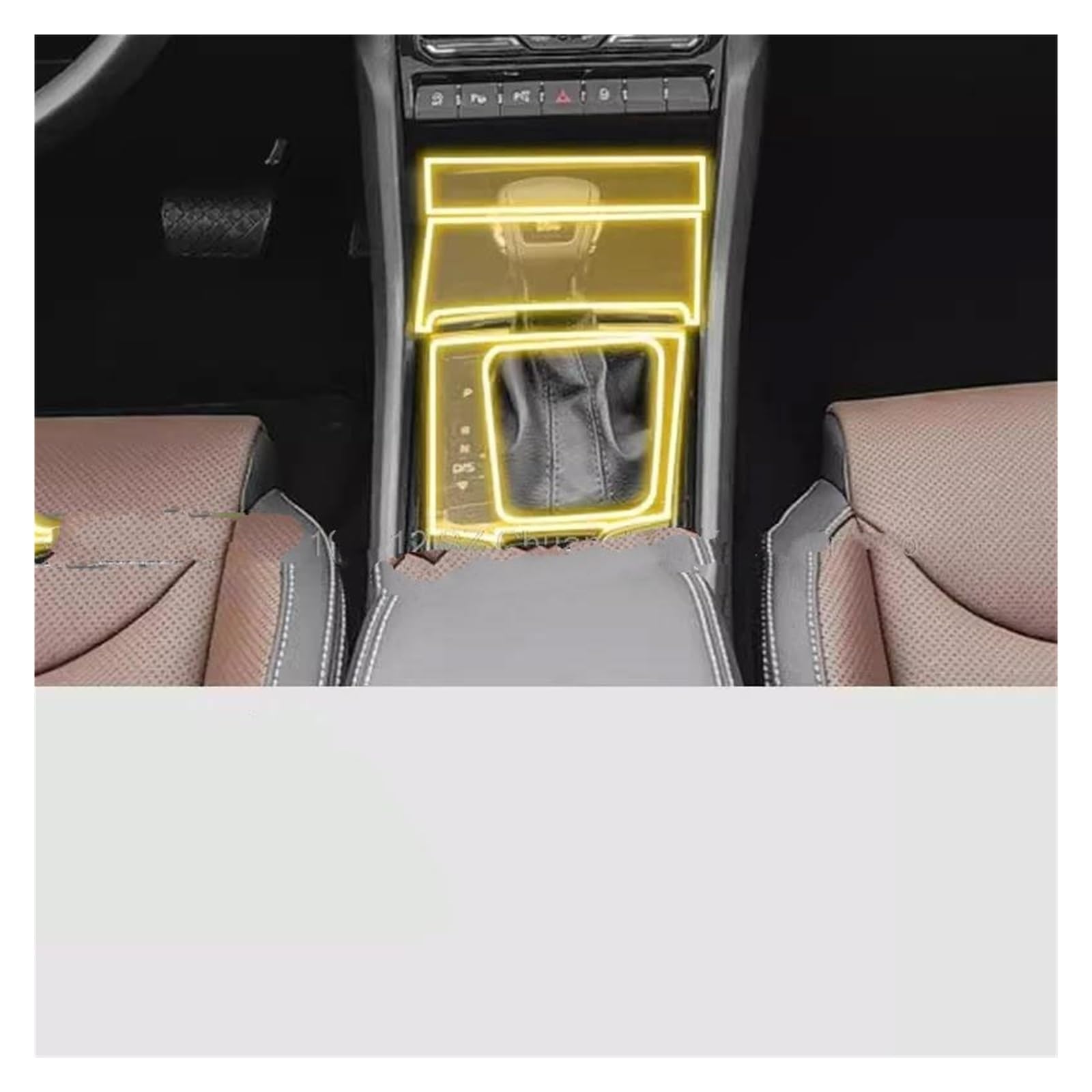 GPS Transparent Displayschutzfolie Für Skoda Für Kodiaq 2022-2024 Auto Navigation Zentrale ControlRefit Innen Anti-Scratch Zubehör TPU Schutz Film Auto Navigation Schutzfolie(Gear Right Hand Driver) von Dogkapm