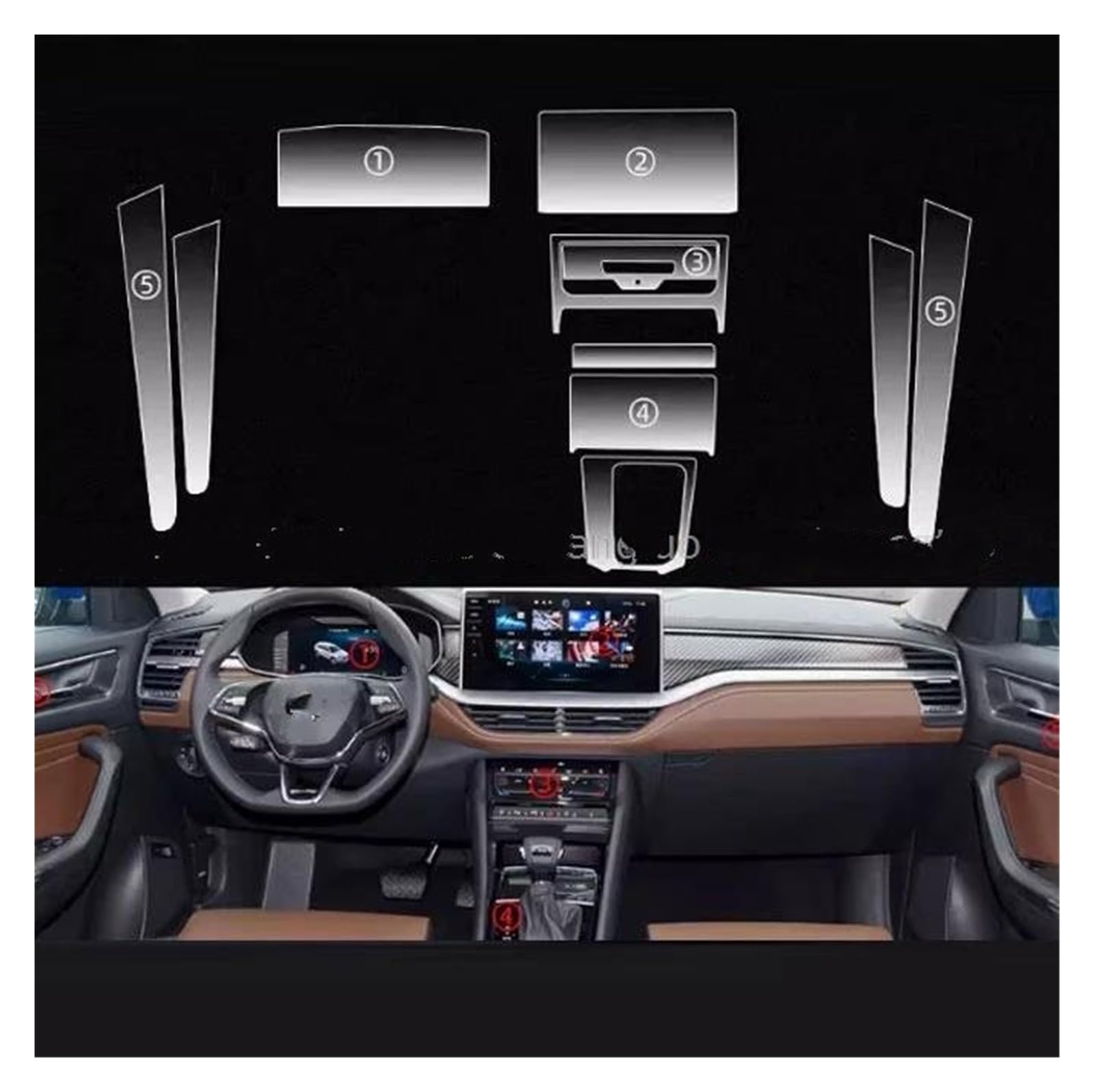 GPS Transparent Displayschutzfolie Für Skoda Für Kodiaq 2022-2024 Auto Navigation Zentrale ControlRefit Innen Anti-scratch Zubehör TPU Schutz Film Auto Navigation Schutzfolie(Full set Left Hand Driver GPS Transparent Displayschutzfolie Für Skoda Für Kodiaq 2022-2024 Auto Navigation Zentrale ControlRefit Innen Anti-scratch Zubehör TPU Schutz Film Auto Navigation Schutzfolie(Full set Left Hand Driver von Dogkapm