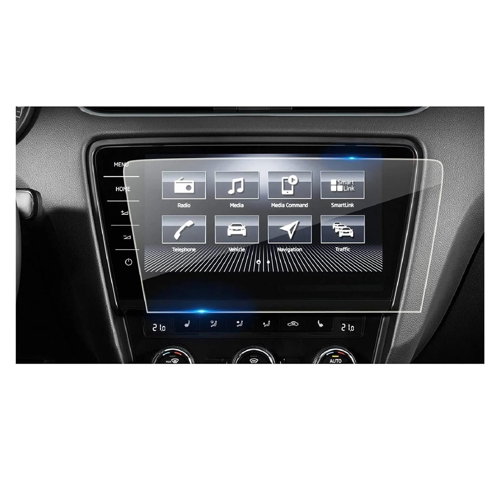 GPS Transparent Displayschutzfolie Für Skoda Für Octavia Amundsen/Columbus 2018 2019 Auto Multimedia Radio Display Screen Protector Auto Innen Zubehör Auto Navigation Schutzfolie(9.2-Inch) von Dogkapm
