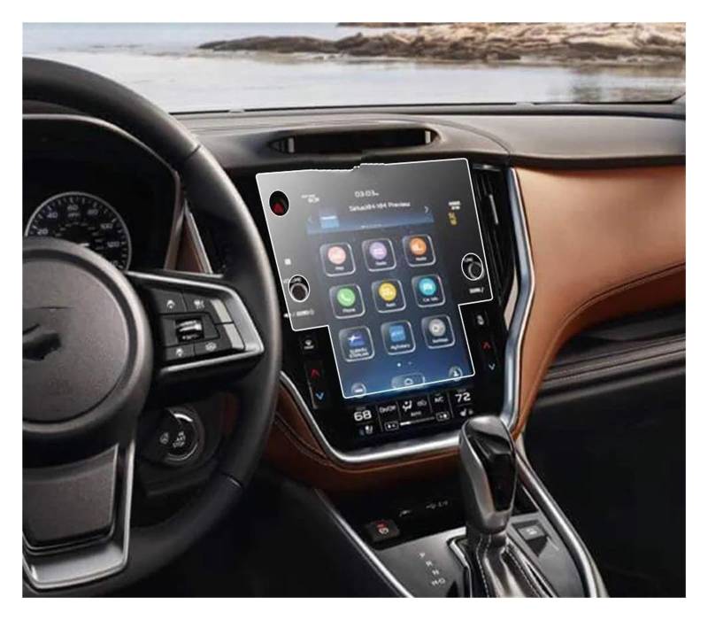 GPS Transparent Displayschutzfolie Für Subaru Für Outback Für Legacy 2020-2022 11,6 Zoll Autoradio GPS-Navigation Displayschutzfolie Aus Gehärtetem Glas Auto Navigation Schutzfolie von Dogkapm