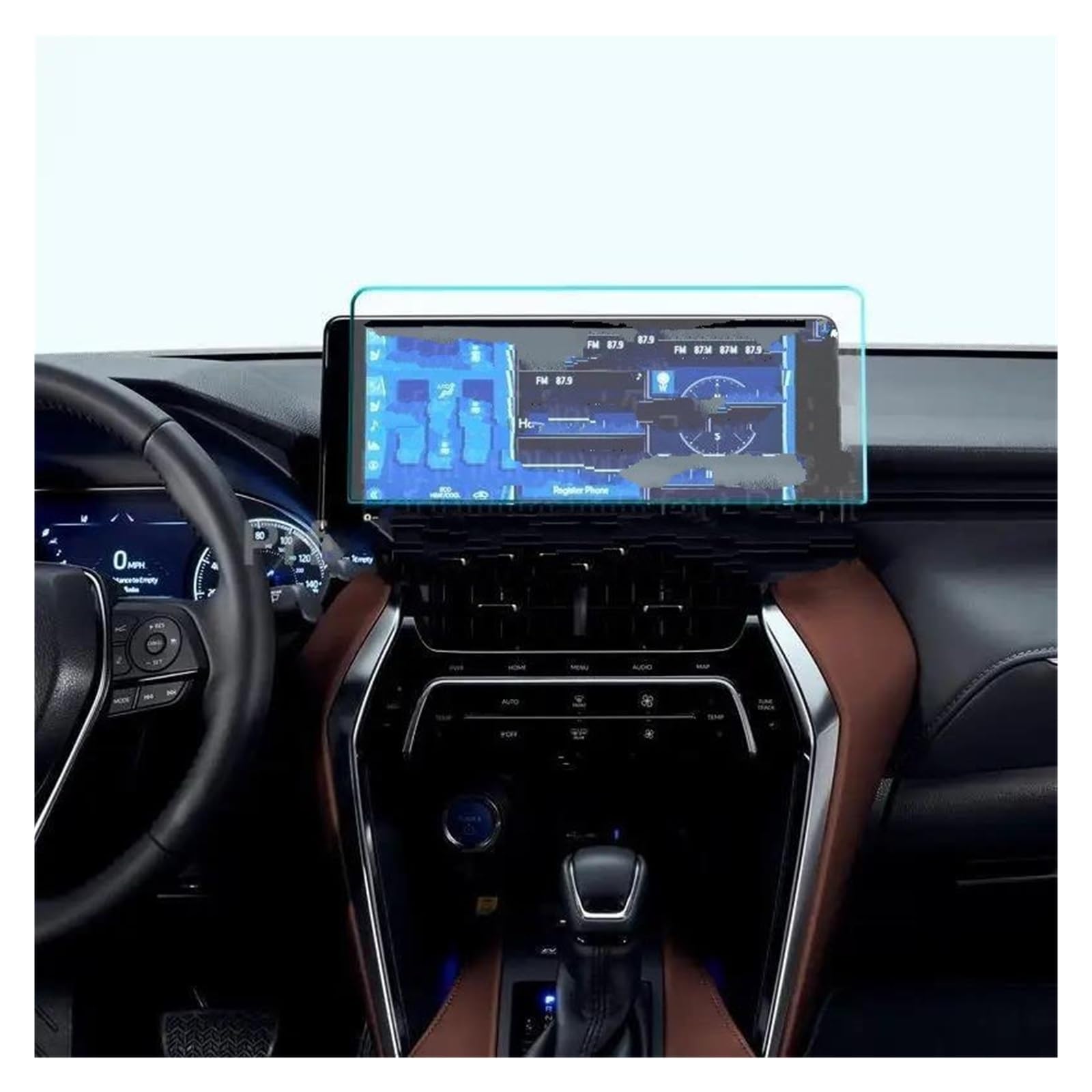 GPS Transparent Displayschutzfolie Für Toyota Für Harrier Für Venza 2021 2022 2023 12,3 Zoll Auto Radio GPS Navigation Innen Gehärtetem Glas Screen Protector Film Auto Navigation Schutzfolie von Dogkapm