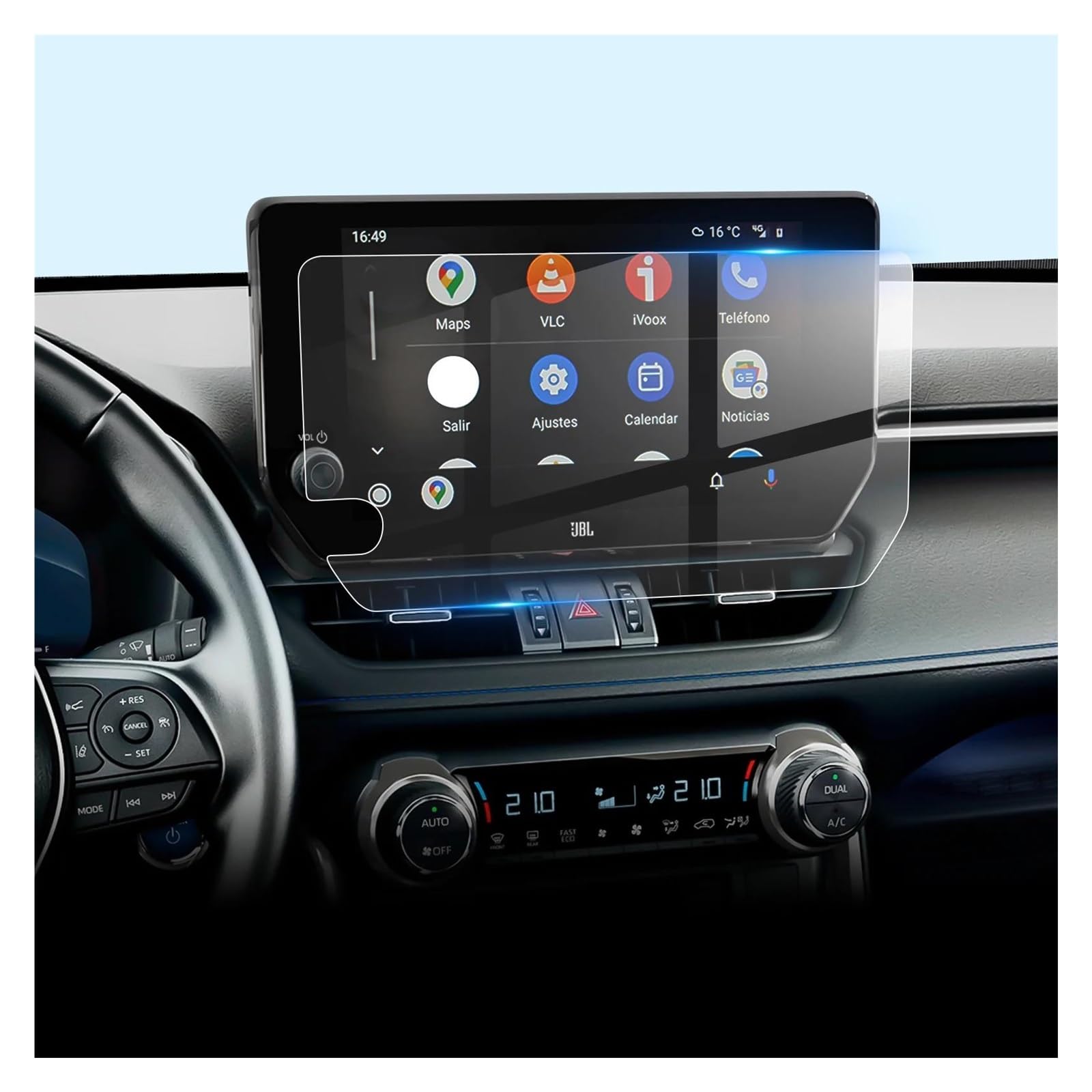 GPS Transparent Displayschutzfolie Für Toyota Für RAV4 2023 2024 2025 10,5-Zoll Auto Multimedia Radio Display Screen Protector Auto Zubehör Auto Navigation Schutzfolie(Left Hand Drive) von Dogkapm