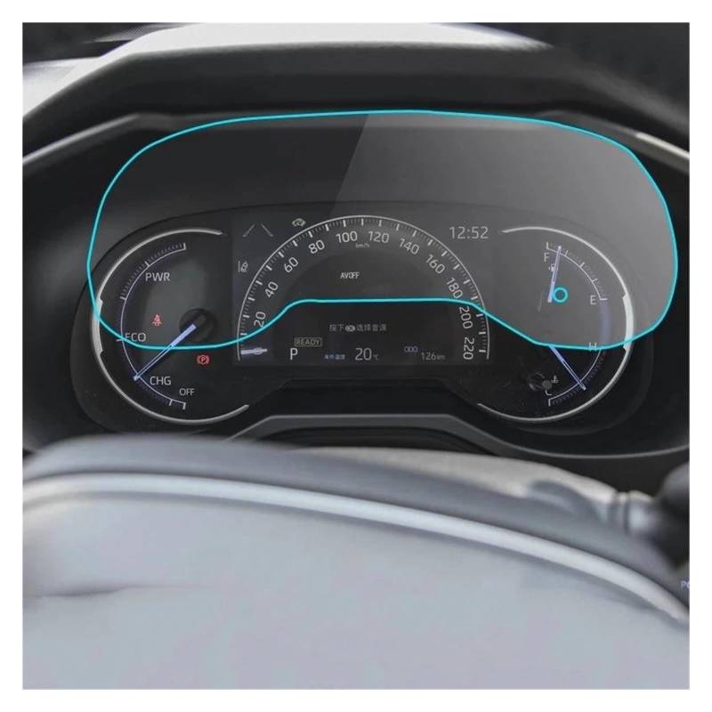 GPS Transparent Displayschutzfolie Für Toyota Für RAV4 Für RAV-4 2020 Auto Instrument Panel Schutz Dashboard Center Control Touchscreen PET Film Screen Protector Auto Navigation Schutzfolie von Dogkapm