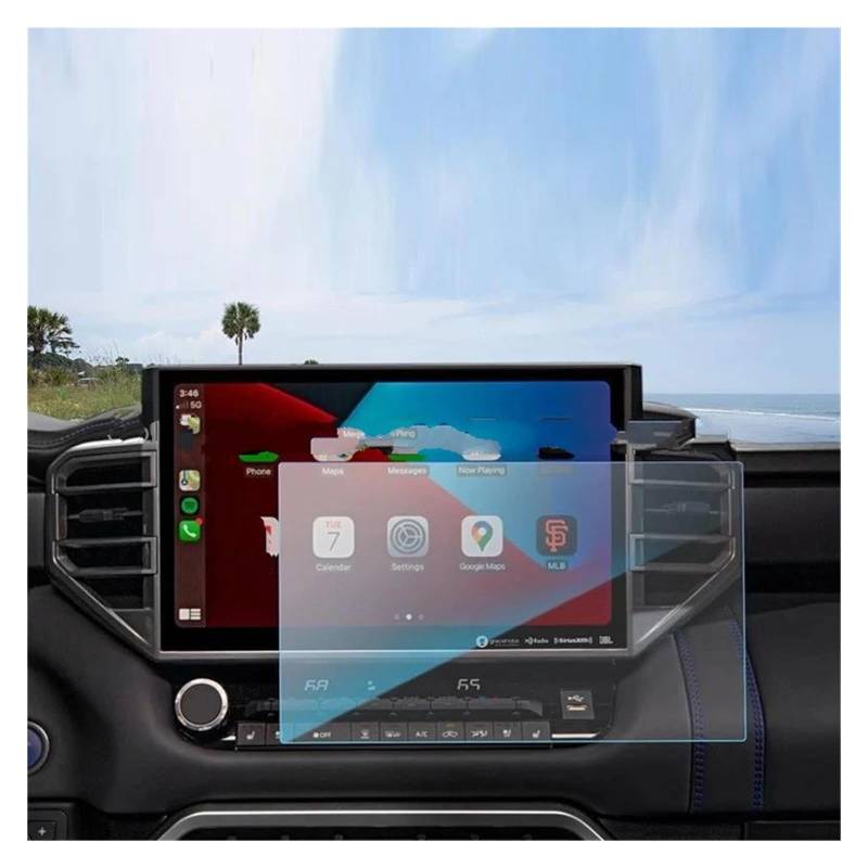 GPS Transparent Displayschutzfolie Für Toyota Für Tundra Für Toyota Für Sequoia 2023 2024 14 Zoll GPS Navigation Anti-Scratch Gehärtetem Glas Bildschirm Schutz Film Auto Navigation Schutzfolie von Dogkapm