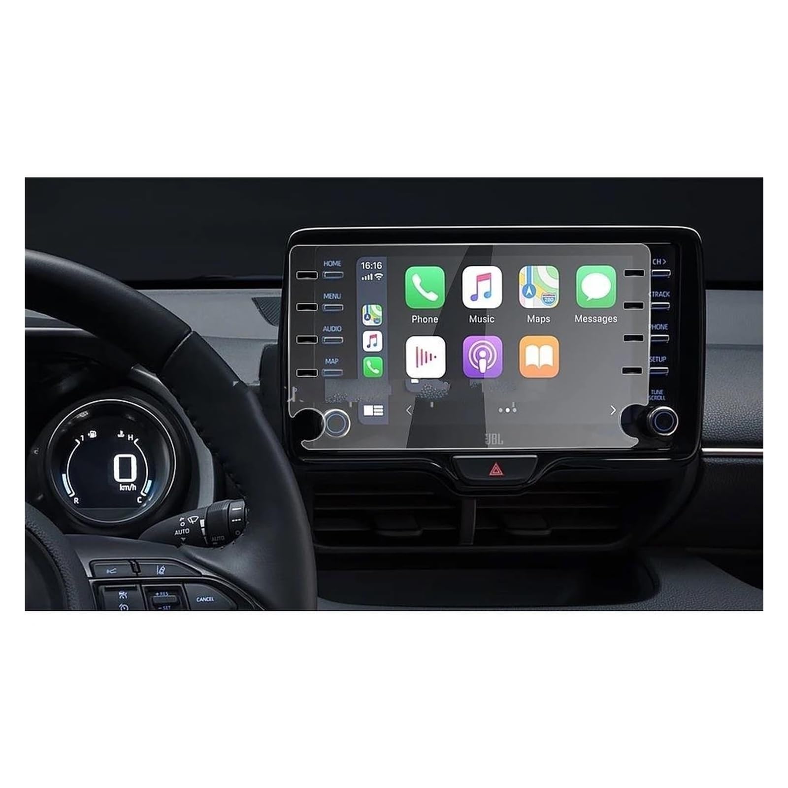 GPS Transparent Displayschutzfolie Für Toyota Für Yaris Für Yaris Kreuz 2020 8'' Auto Navigation Touch Zentrum Screen Protector Auto Innen Gehärtetem Glas Film Auto Navigation Schutzfolie von Dogkapm
