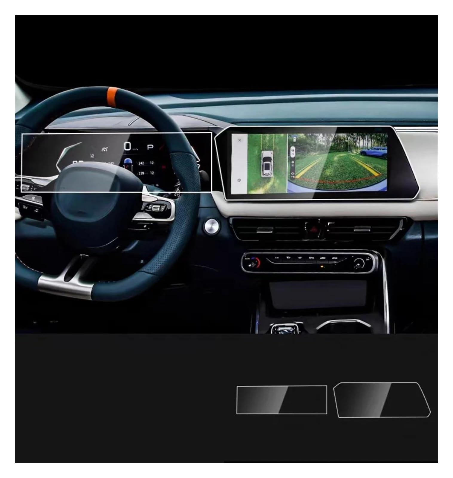 GPS Transparent Displayschutzfolie Für Trumpchi Für GAC GS3 2023-2024 Auto GPS Navigation Center Touch Und Dashboard Screen Protector Film Gehärtetem Glas Auto Navigation Schutzfolie(Dashboard and gps von Dogkapm