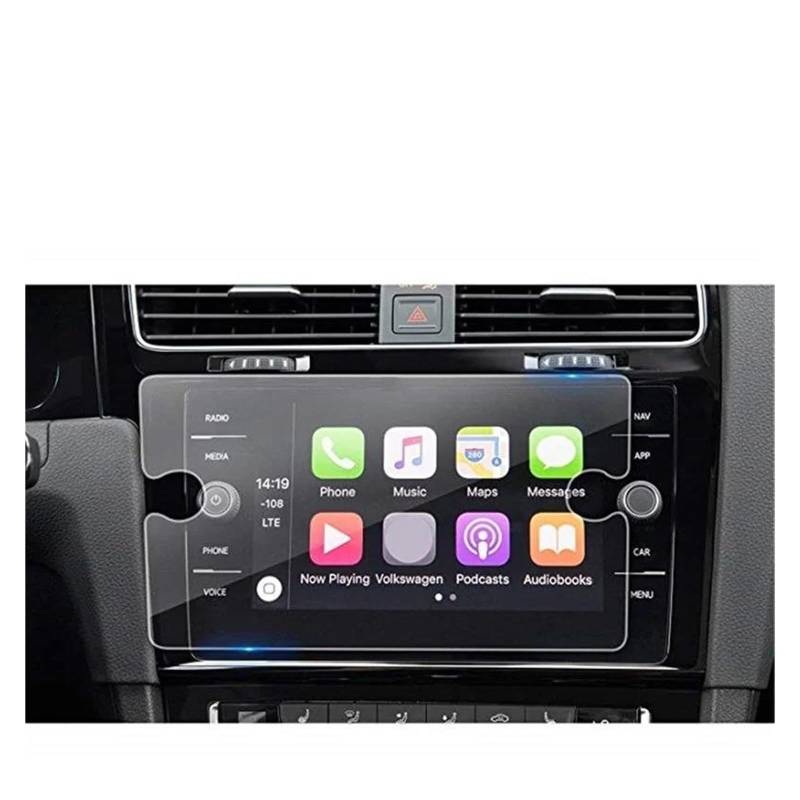 GPS Transparent Displayschutzfolie Für VW Für Golf 7 Für GTI Für GTE Für GTD 8 2018 8 Zoll Center Touch Screen Protector, Gehärtetem Glas Schutz Auto Navigation Schutzfolie von Dogkapm