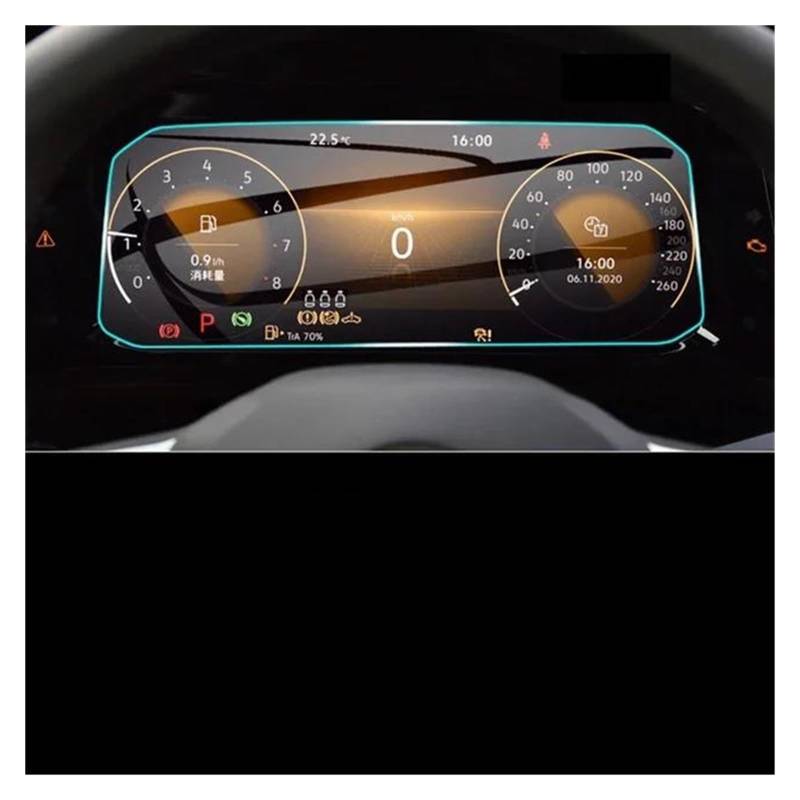 GPS Transparent Displayschutzfolie Für VW Für Golf 8 MK8 2020-2023 Für GTI GPS Navigation Film LCD Screen Schutz Film Auto Zubehör Gehärtetem Glas Auto Navigation Schutzfolie(Dashboard) von Dogkapm